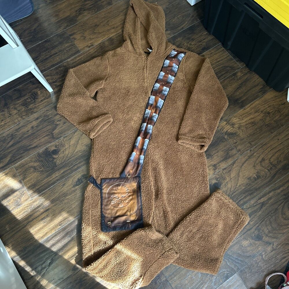 Star Wars Chewbacca Wookie Mens Pj Lounge Hood XL Full Zip Halloween Costume